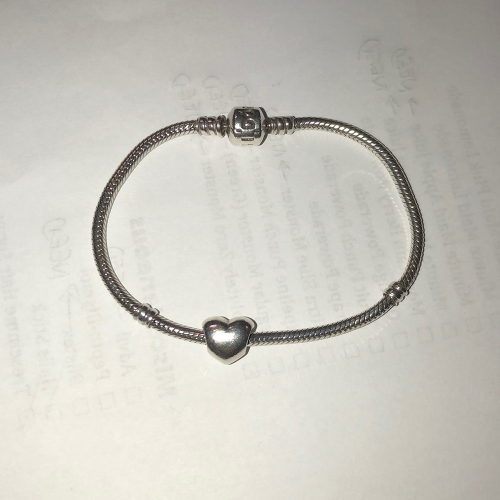 Pandora bracelet w/ heart charm